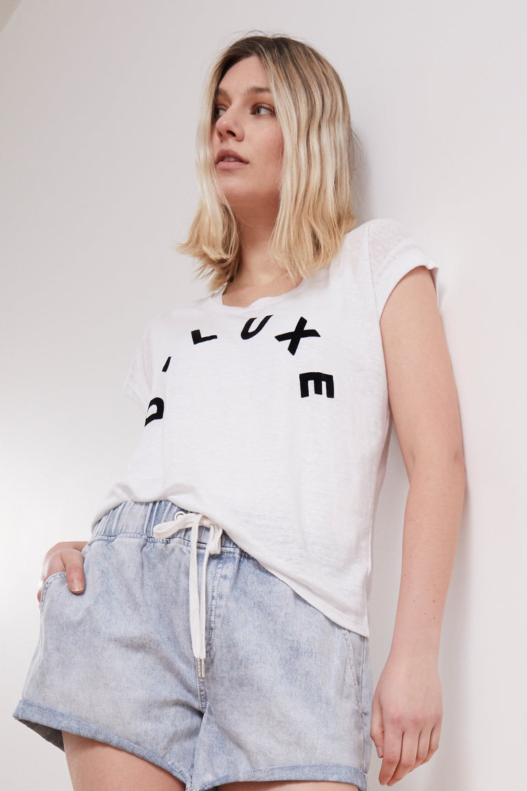 [TEST] D-Luxe Linen Scoop Neck Tee