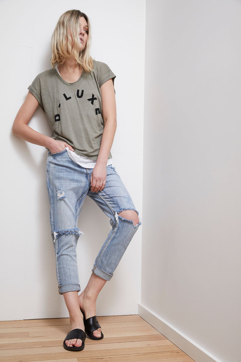 [TEST] D-Luxe Linen Scoop Neck Tee