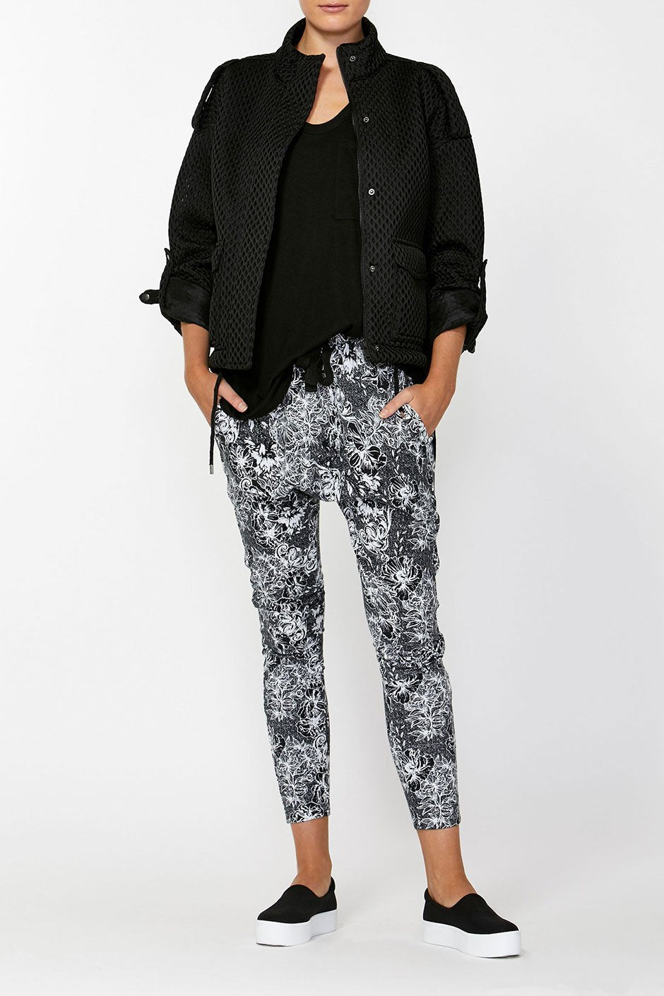 [TEST] Luxe Printed Drop Crotch Pant