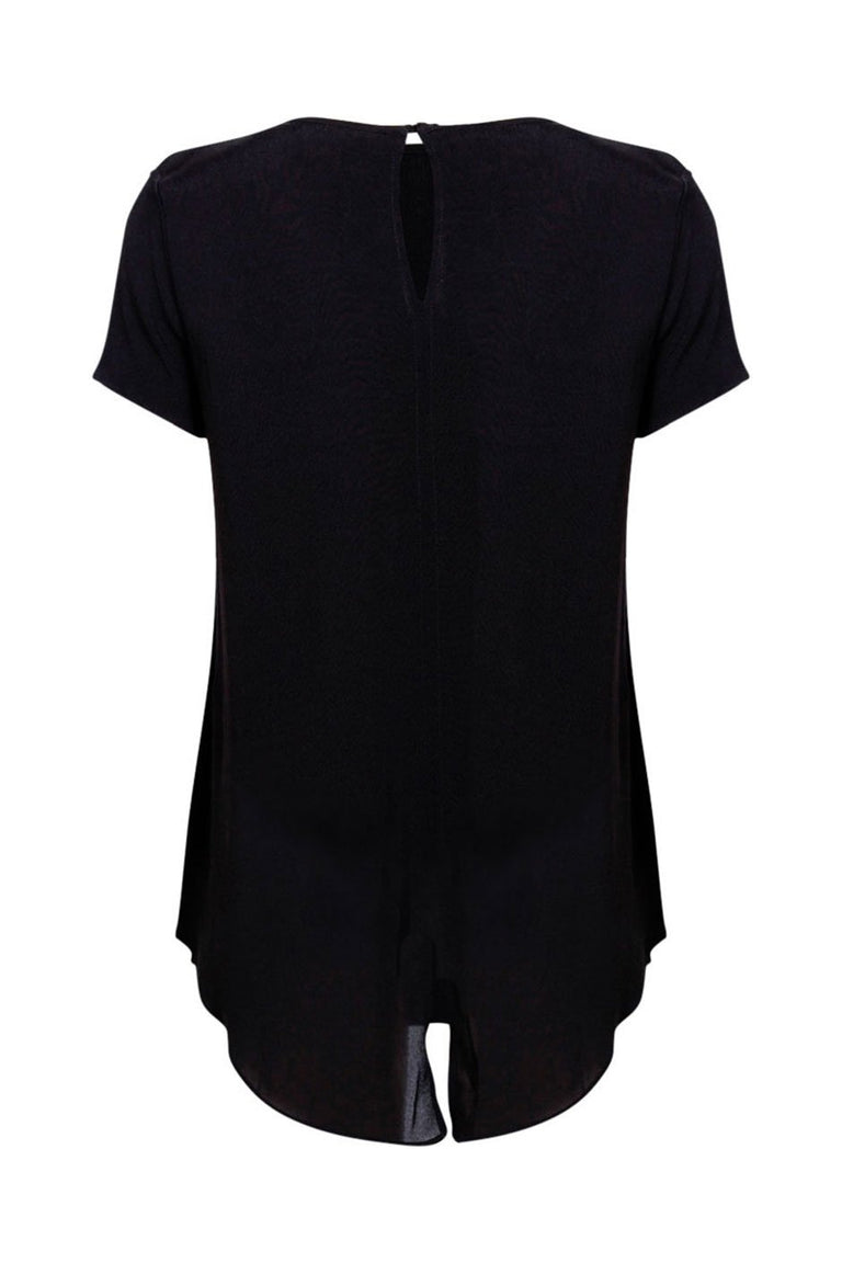 [TEST] Odette Contrast Hem Woven Top