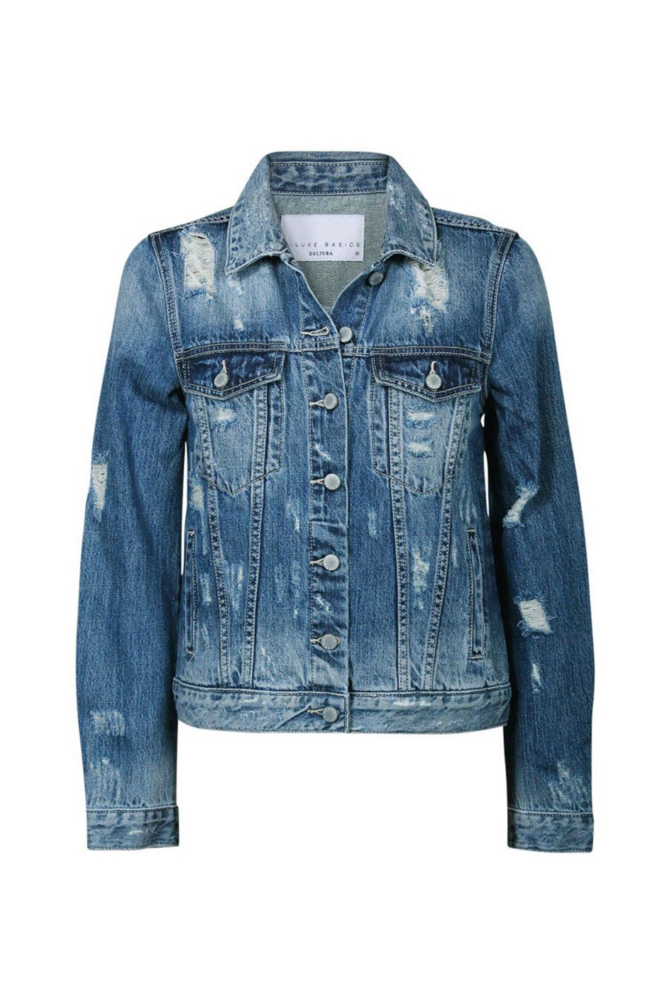 [TEST] Luxe Distressed Denim Jacket