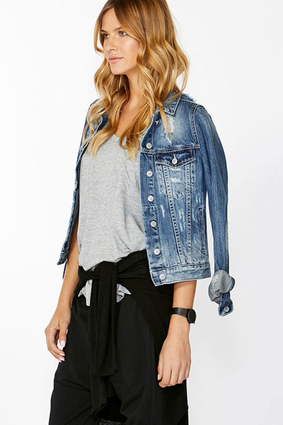 [TEST] Luxe Distressed Denim Jacket