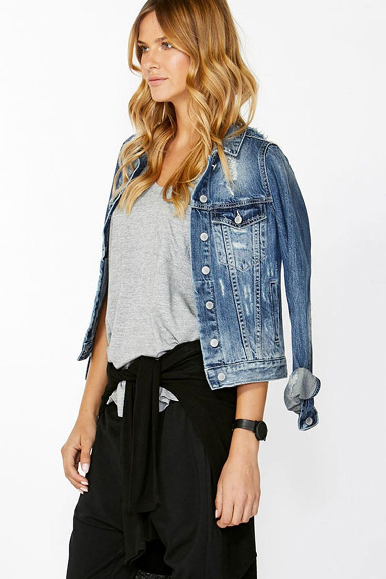 [TEST] Luxe Distressed Denim Jacket