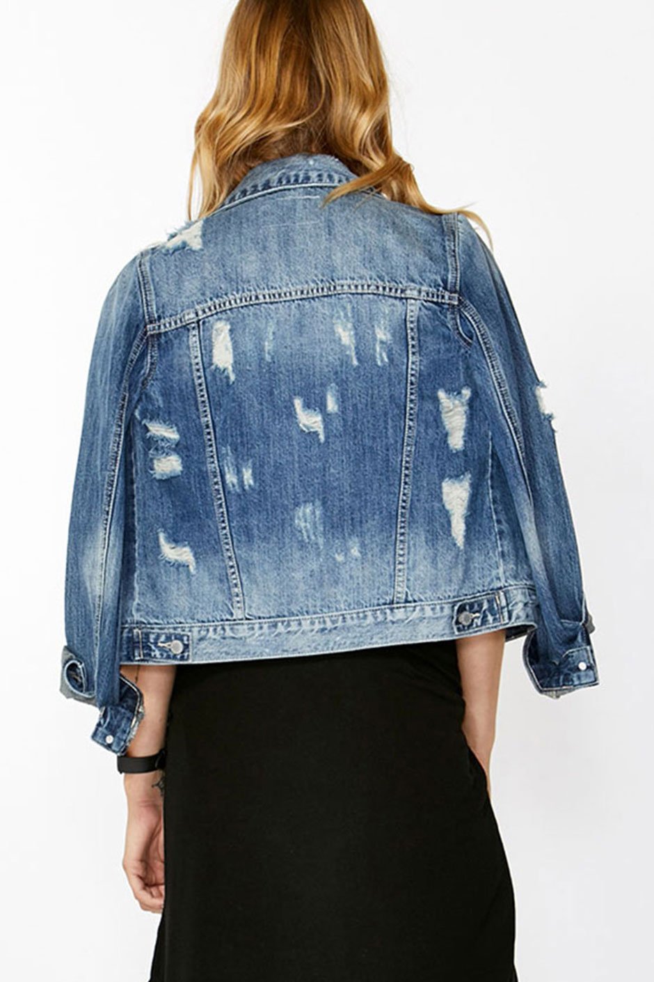 [TEST] Luxe Distressed Denim Jacket