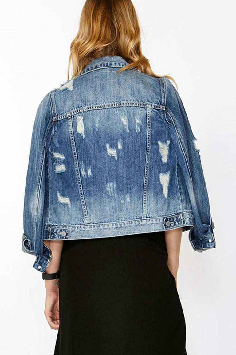 [TEST] Luxe Distressed Denim Jacket