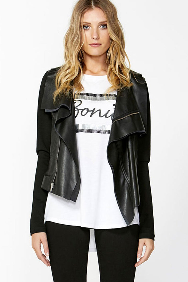 [TEST] Marli Raw Edge Leather Jacket