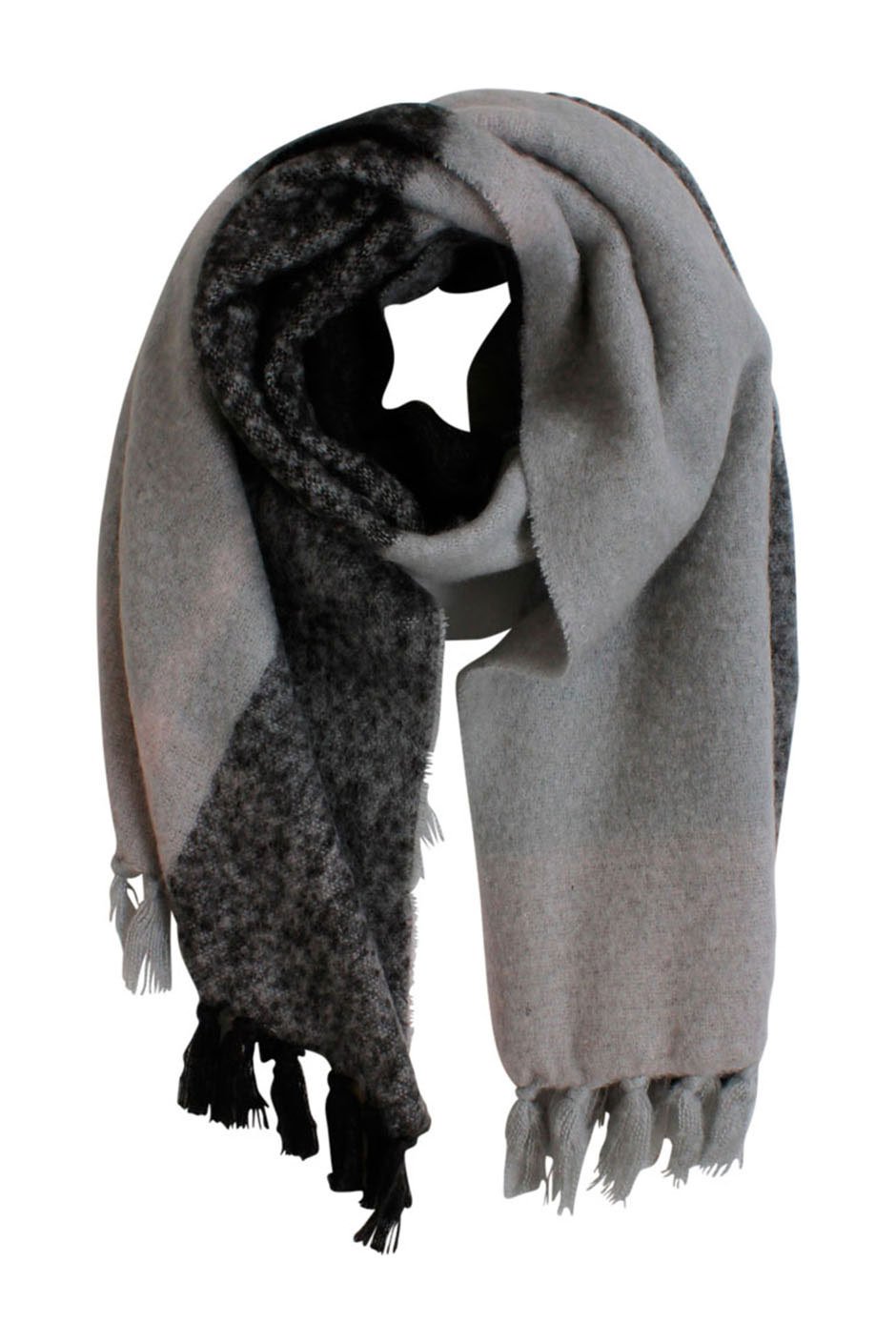 [TEST] Textured Knitted Fringe Scarf