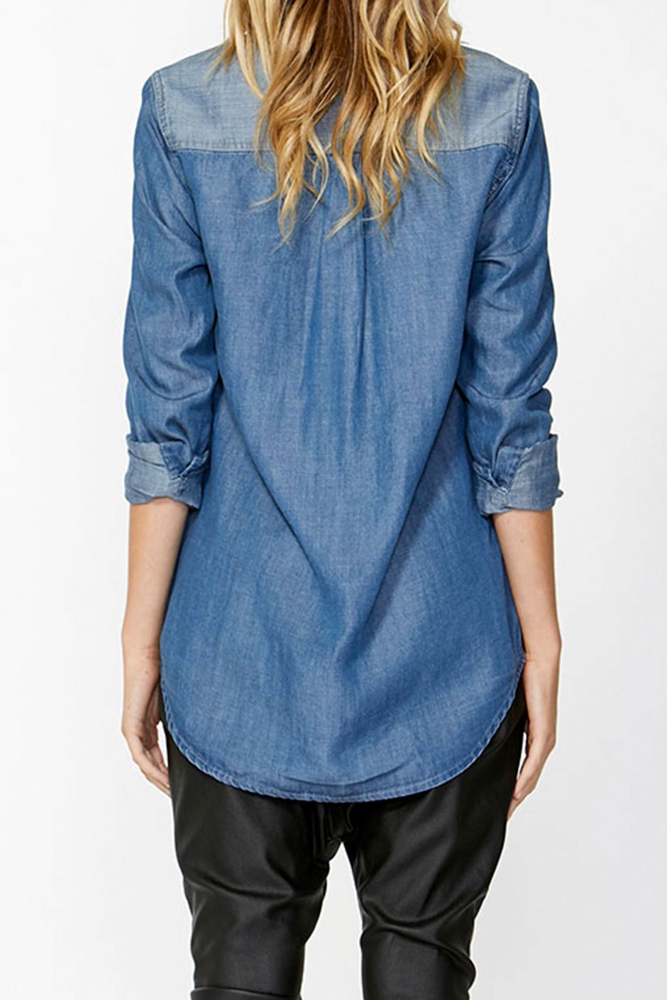 [TEST] Zoey Two Tone Chambray Shirt