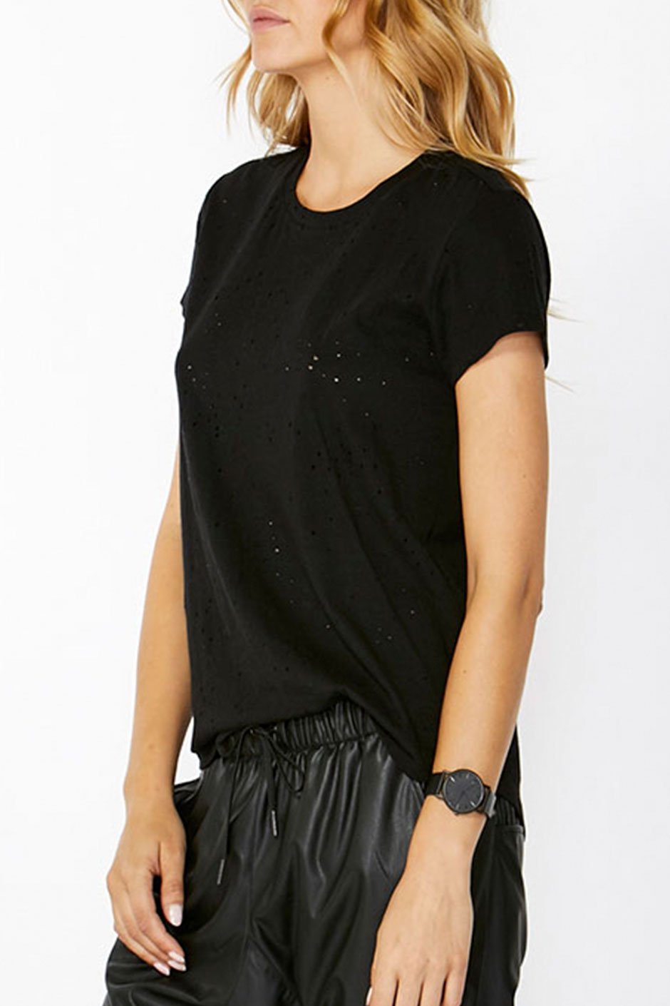[TEST] Luxe Distressed Hole Tee