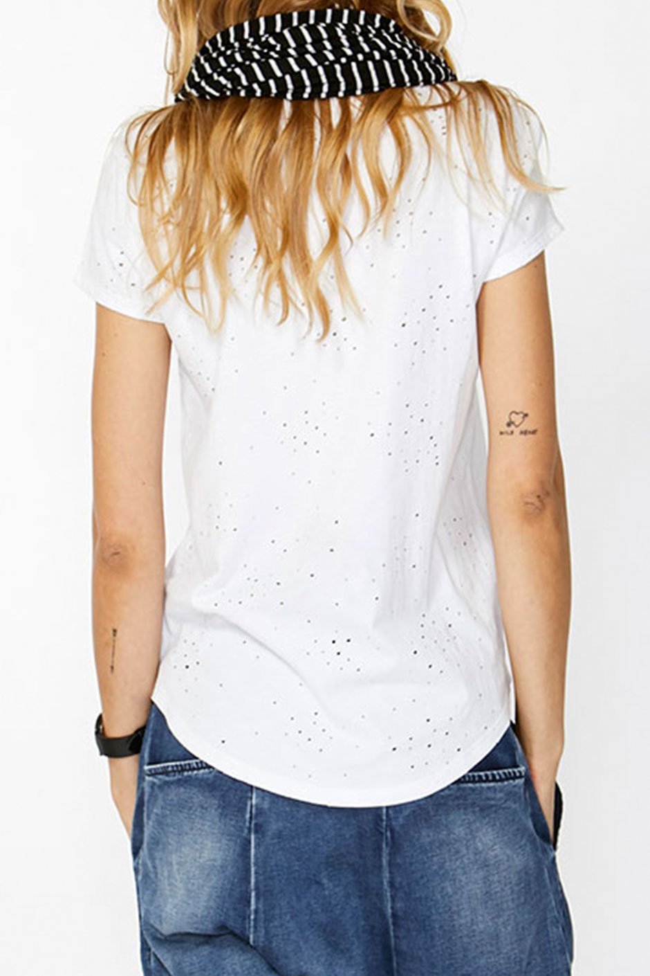 [TEST] Luxe Distressed Hole Tee