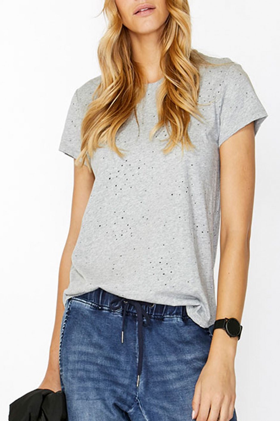 [TEST] Luxe Distressed Hole Tee