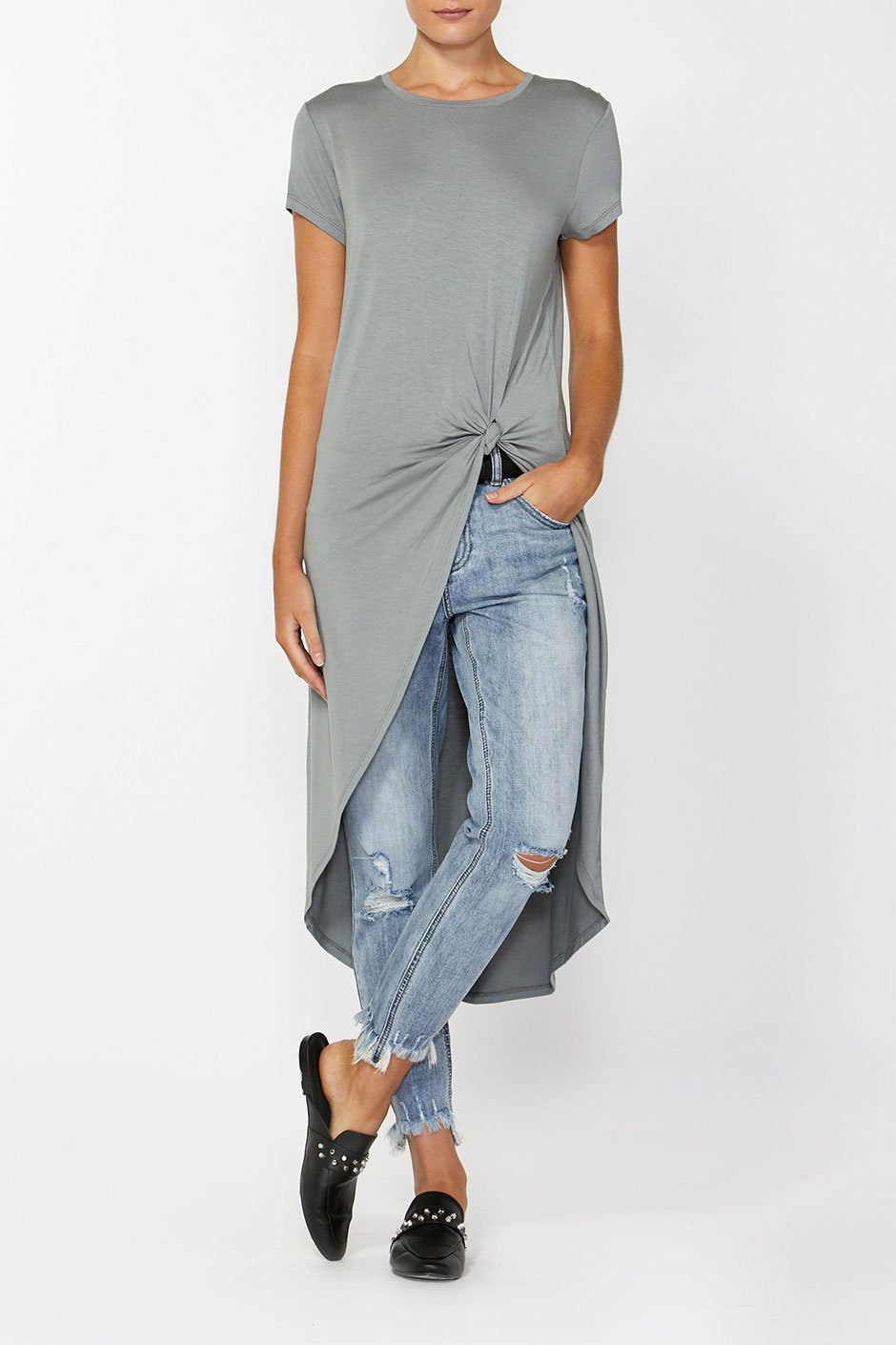 [TEST] Arielle Knot Tail Hem Tee