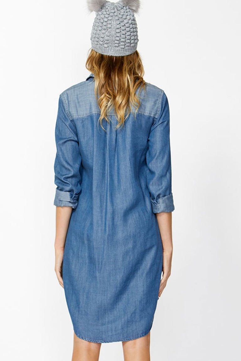 [TEST] Jacquelin Chambray Shirt Dress