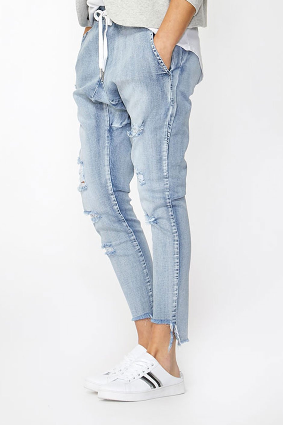 [TEST] Luxe Ripped Drop Crotch Pant