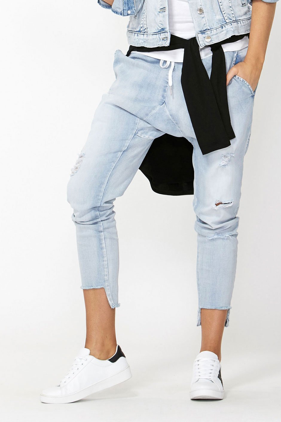 [TEST] Luxe Ripped Drop Crotch Pant