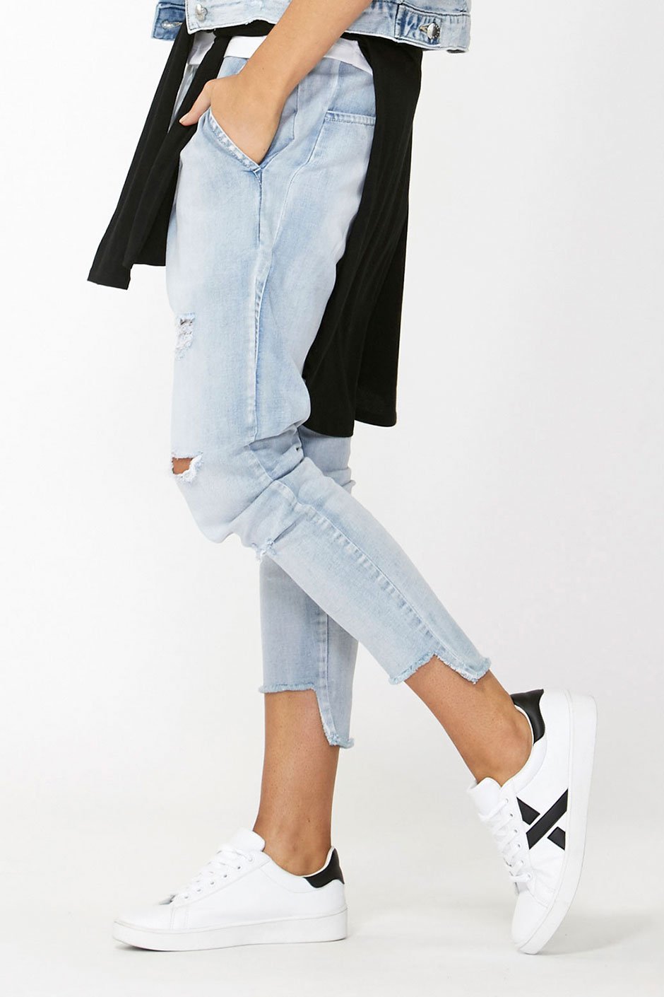 [TEST] Luxe Ripped Drop Crotch Pant