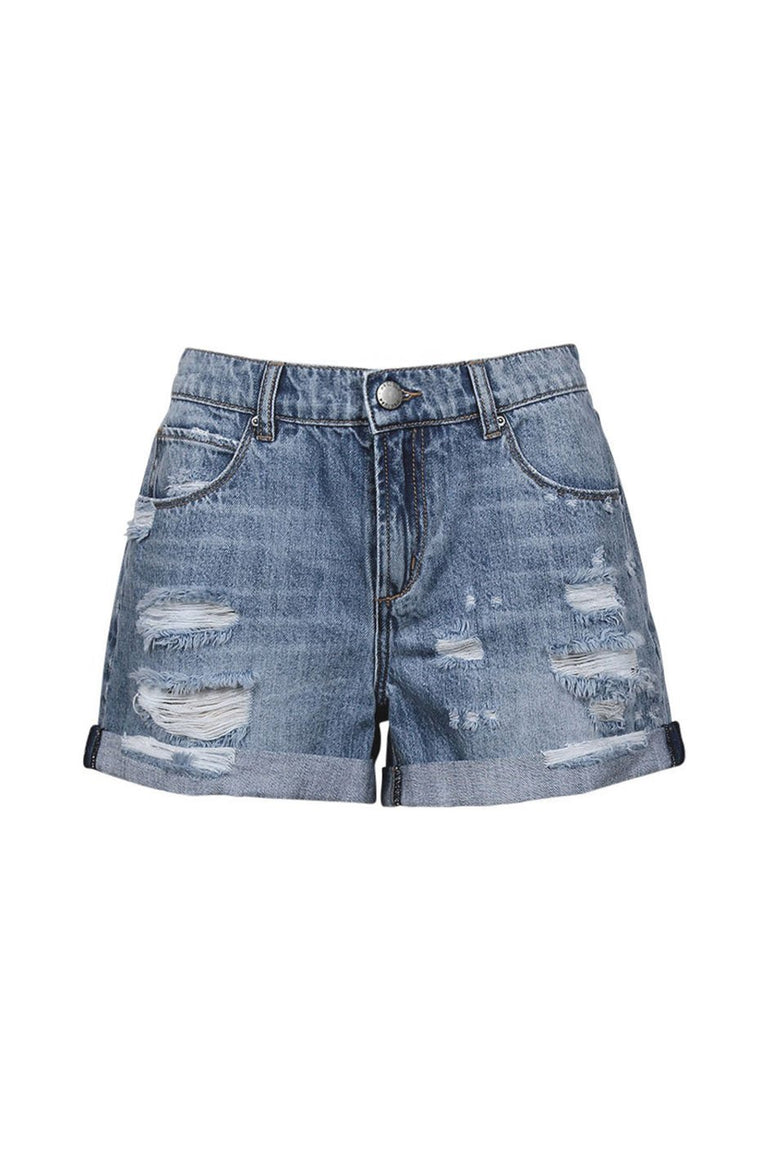 [TEST] Leah Distressed Cuffed Short