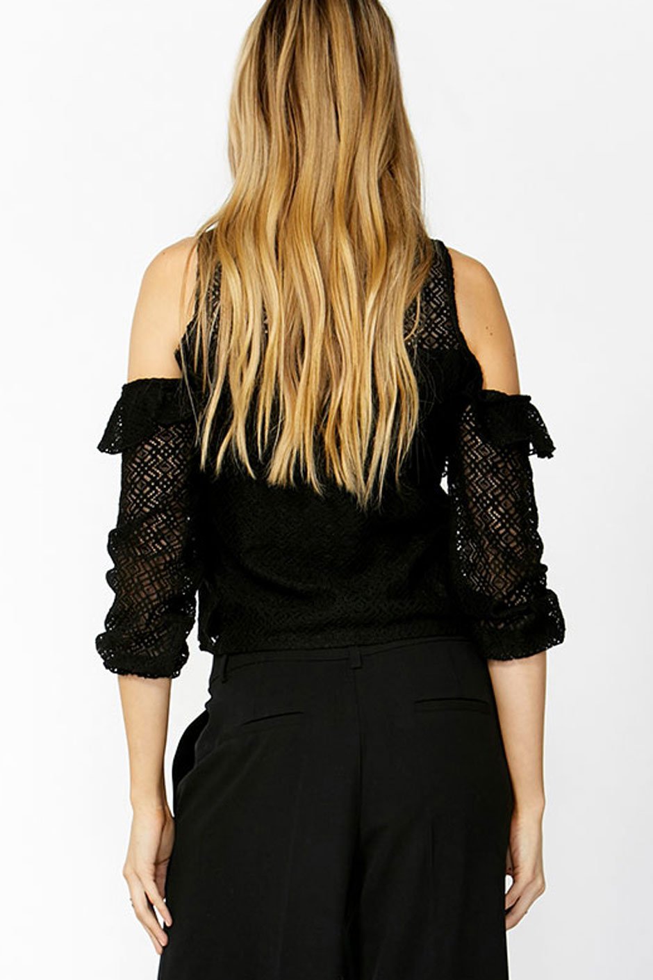 [TEST] Elyse Lace Cold Shoulder Top