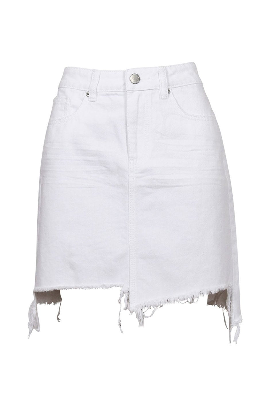 [TEST] Emma Chewed Hem Denim Mini