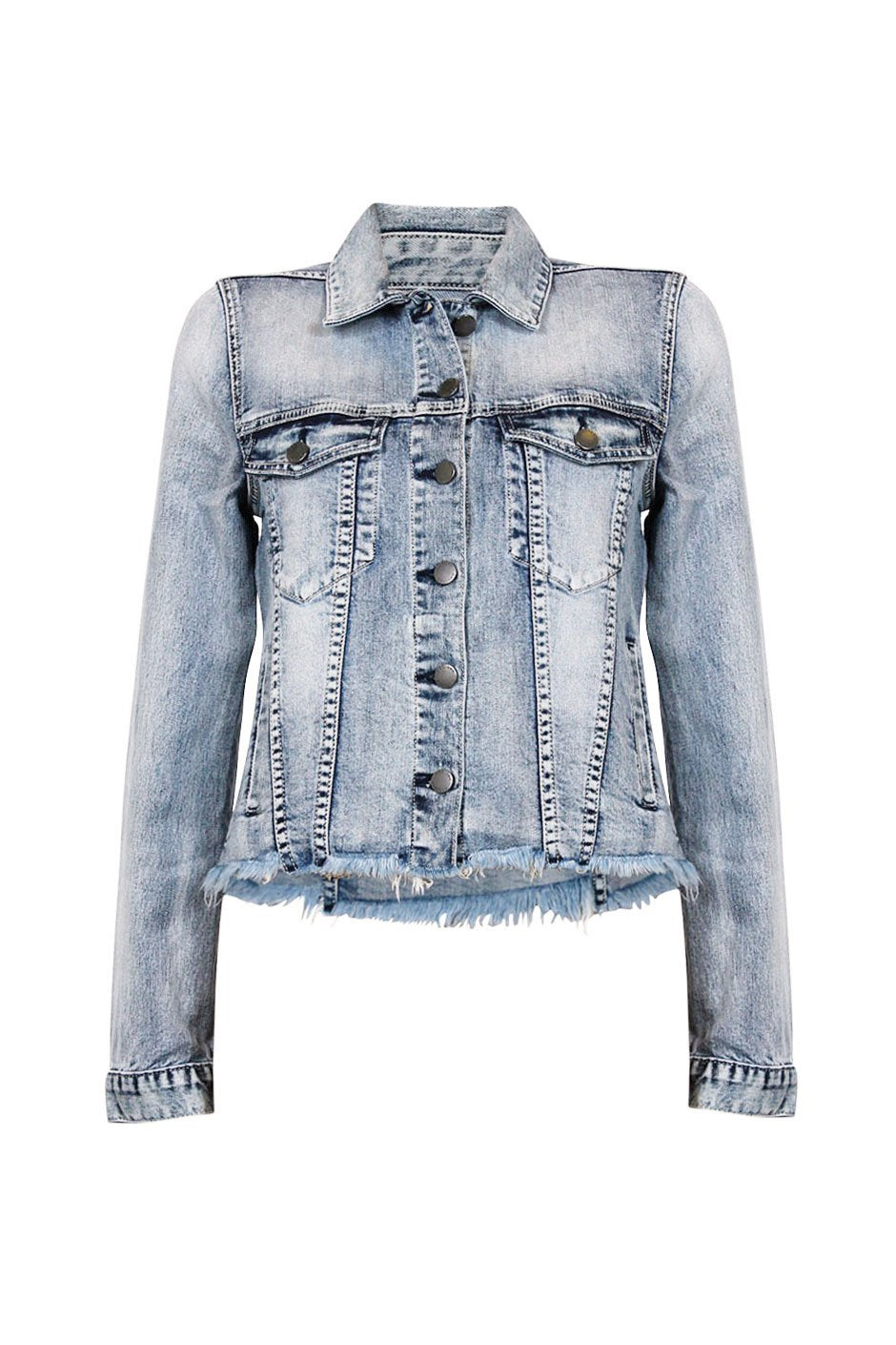 [TEST] Harper Raw Hem Denim Jacket