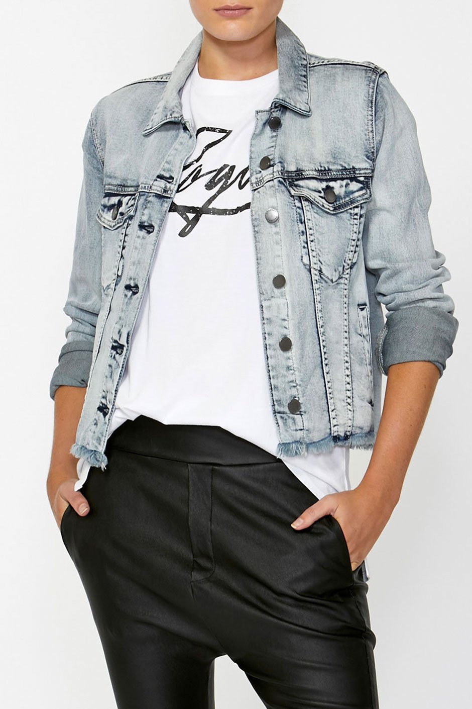 [TEST] Harper Raw Hem Denim Jacket