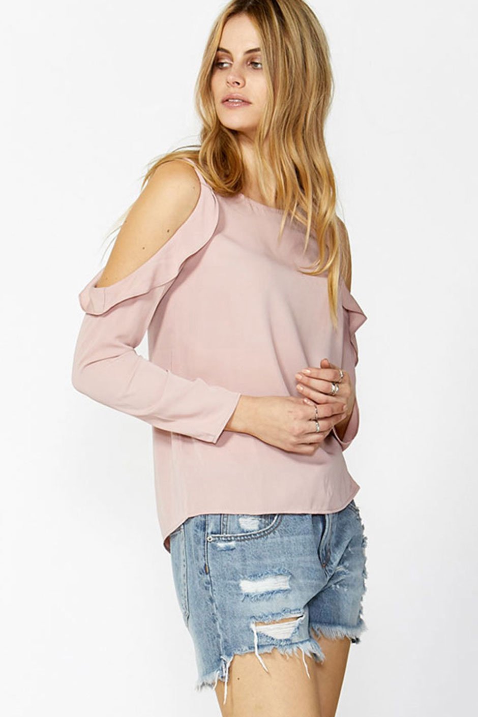 [TEST] Gracie Ruffle Shoulder Top