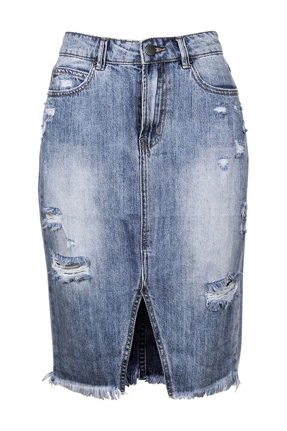 [TEST] Evelyn Distressed Split Pencil