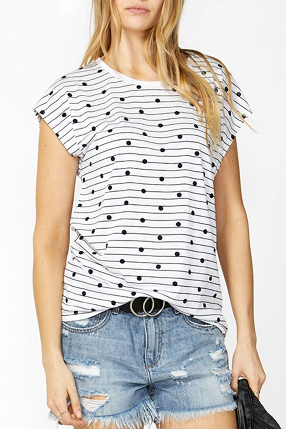 [TEST] Charlie Flocked Stripe Tee