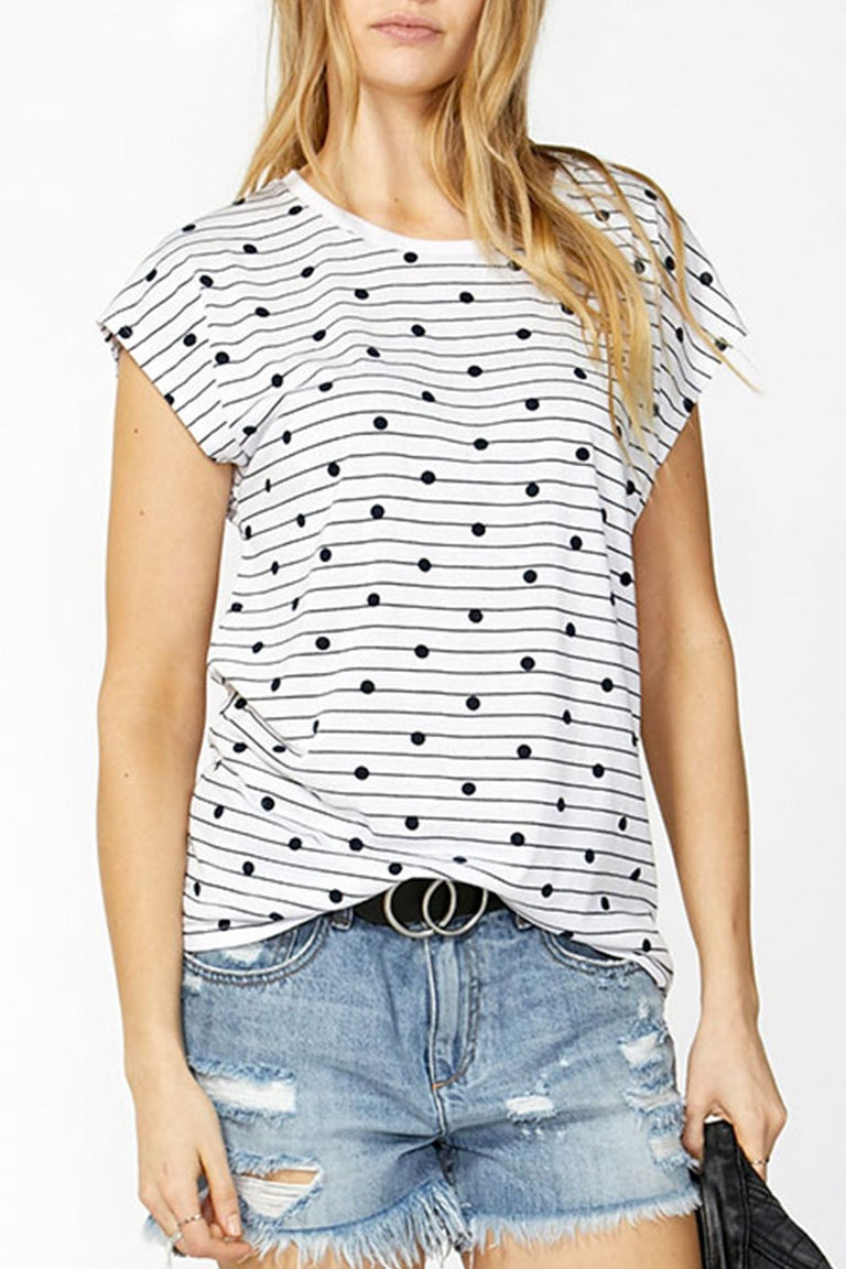 [TEST] Charlie Flocked Stripe Tee