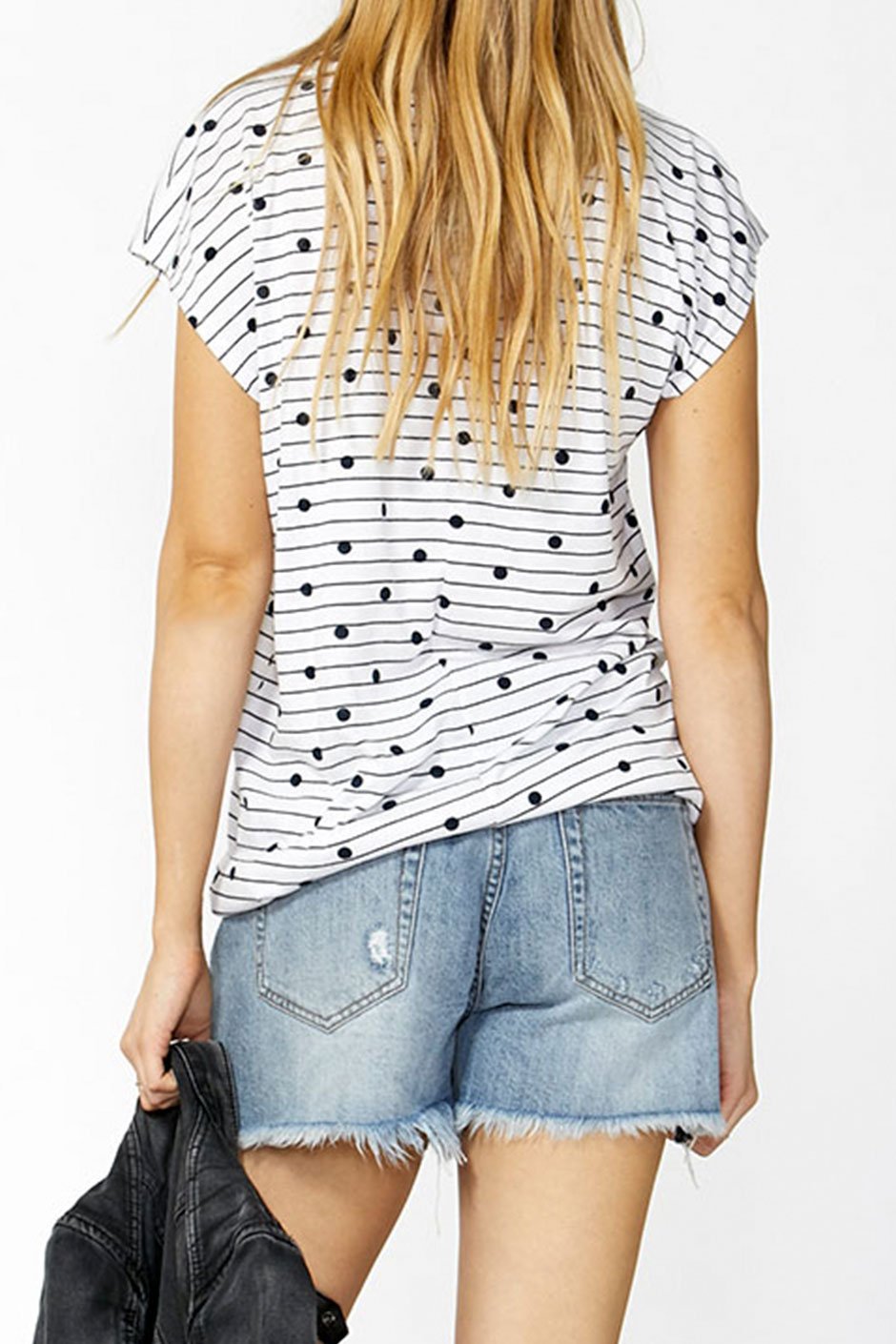 [TEST] Charlie Flocked Stripe Tee