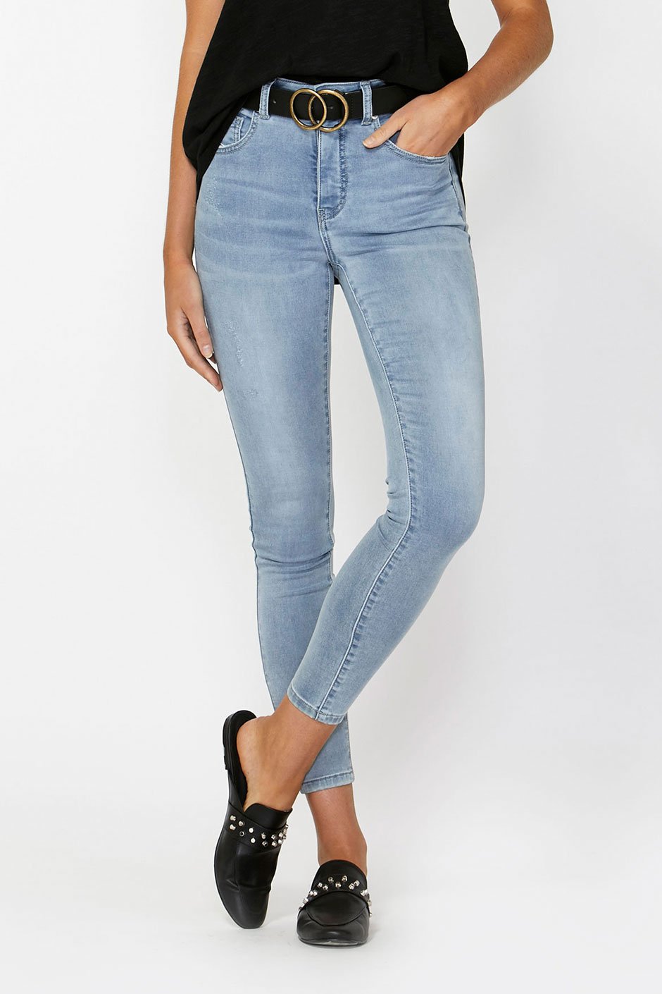 Riley 5 Pocket Skinny Jean - Faded Denim