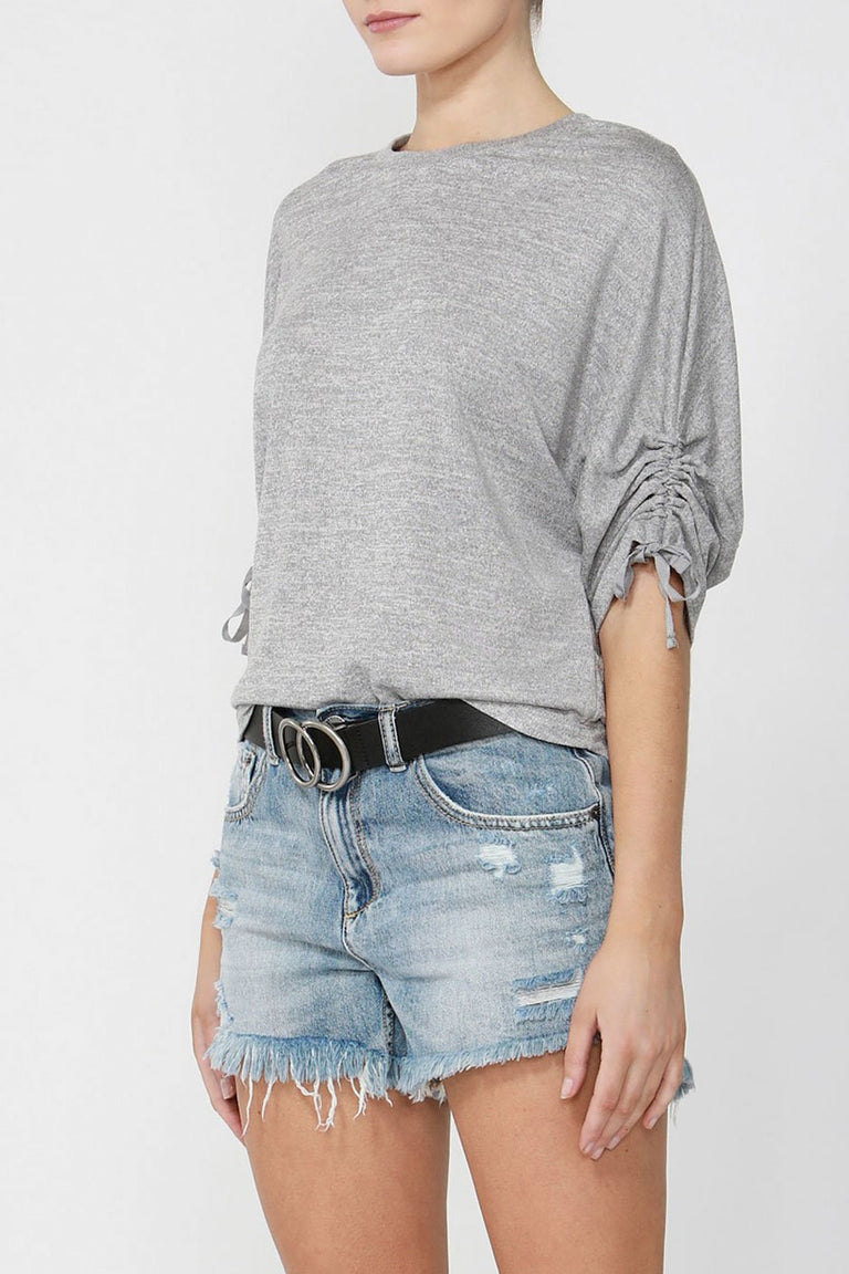 [TEST] Annabel Ruched Sleeve Tee