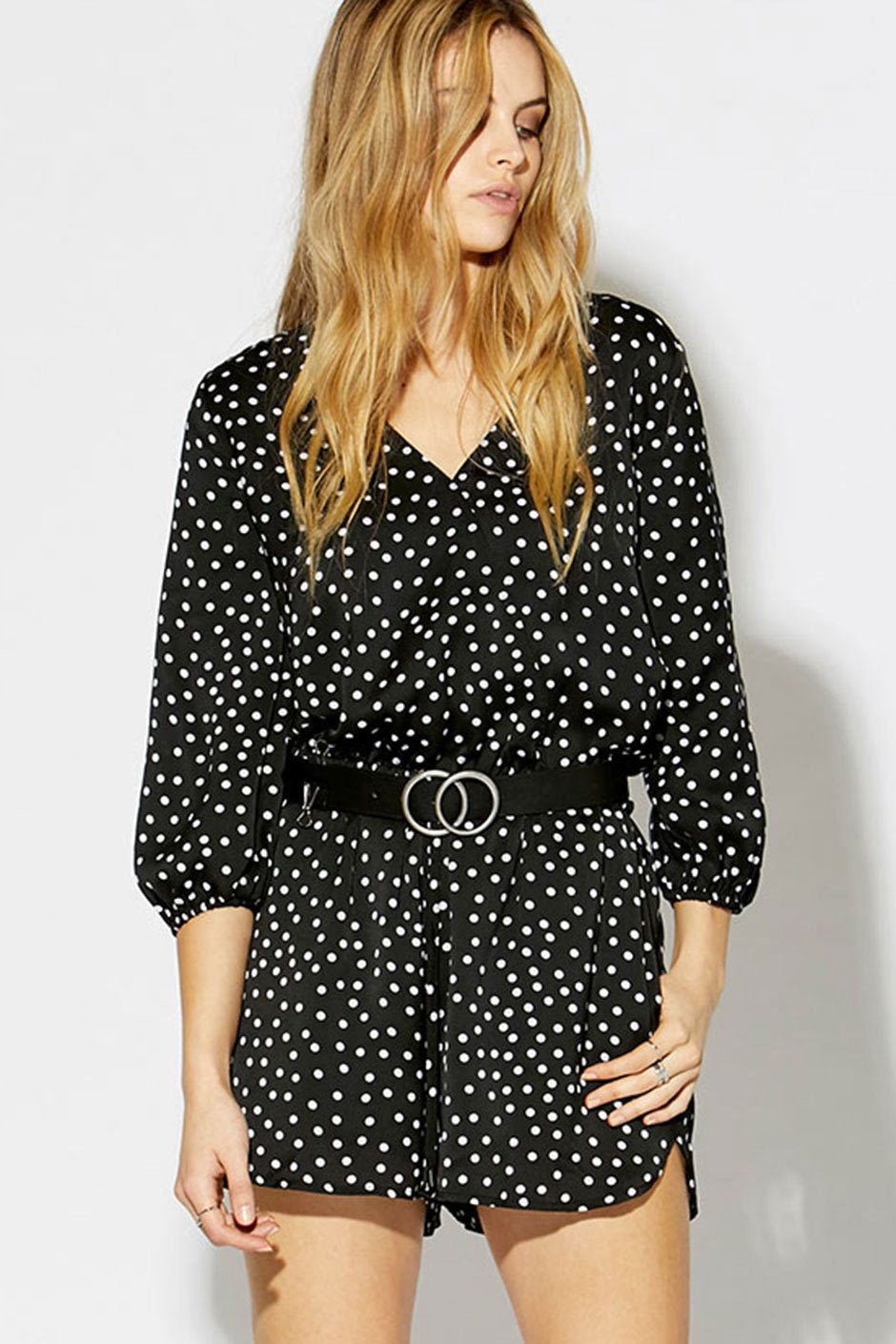 [TEST] Daphne Wrap Satin Playsuit