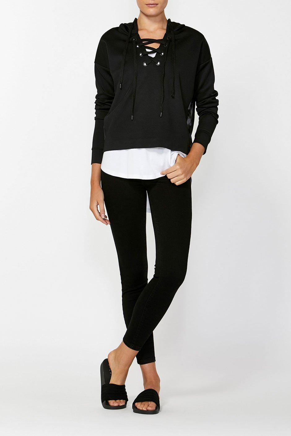 [TEST] Luxe Lace Up Hoodie