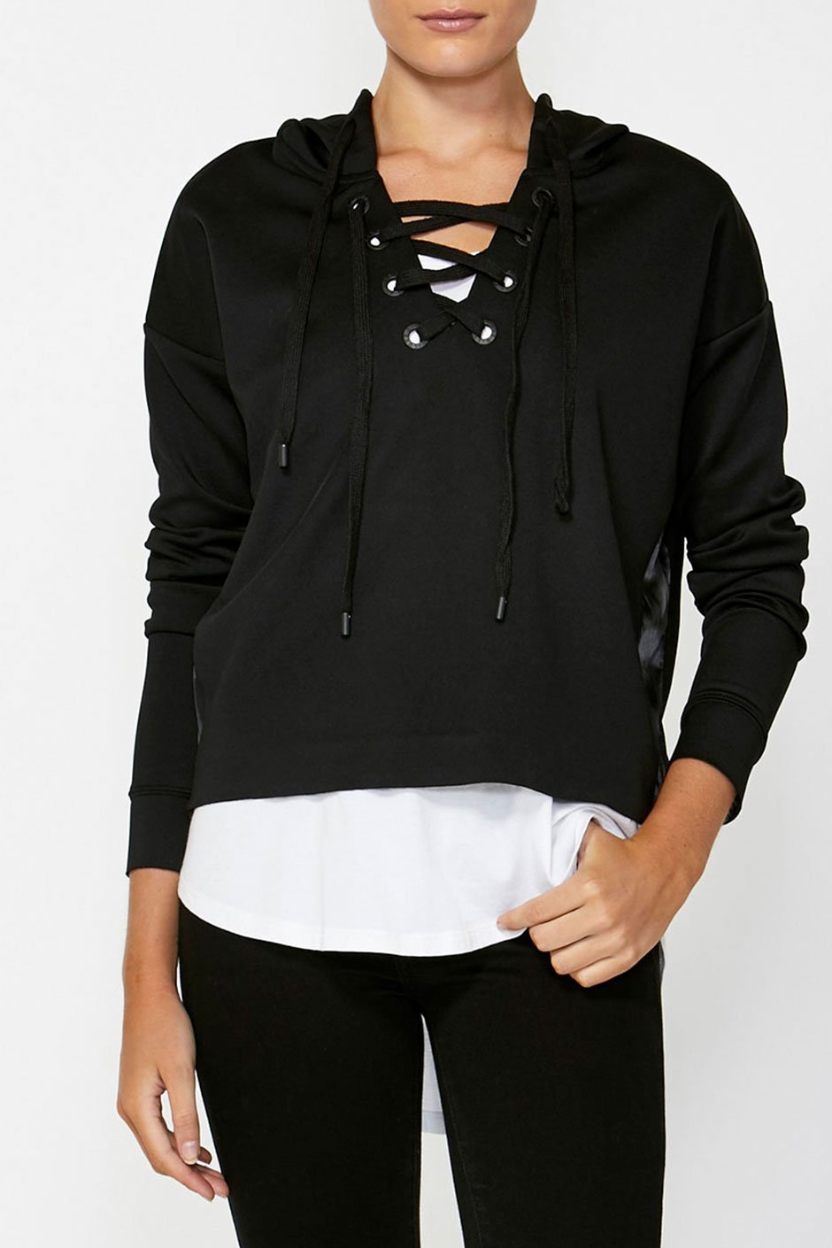 [TEST] Luxe Lace Up Hoodie