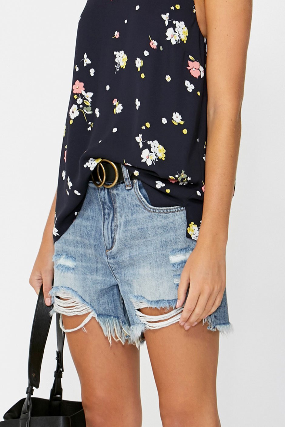 [TEST] Remi Distressed Longline Short