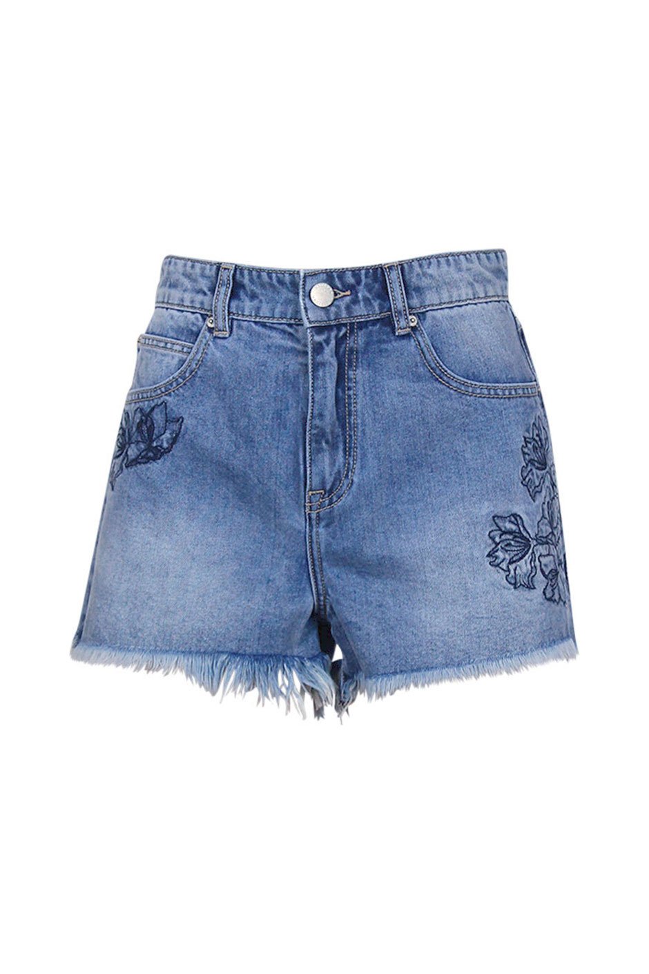 [TEST] Reese Embroidered Denim Short