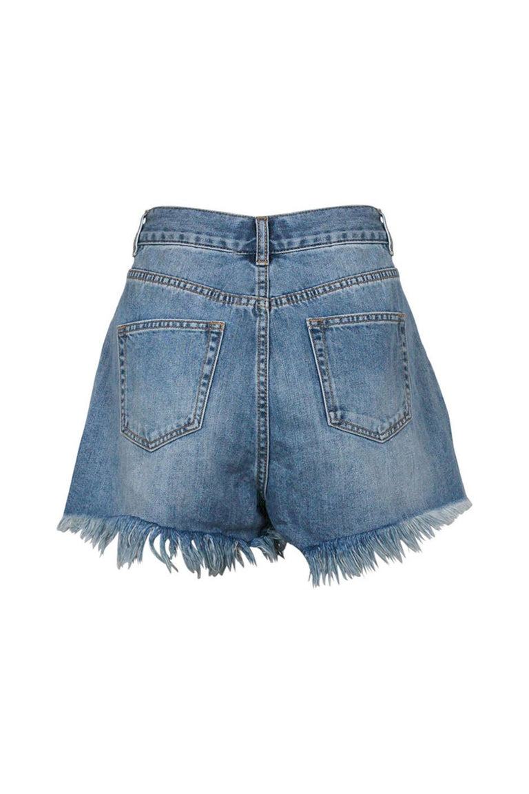 [TEST] Mya Distressed High Rise Short