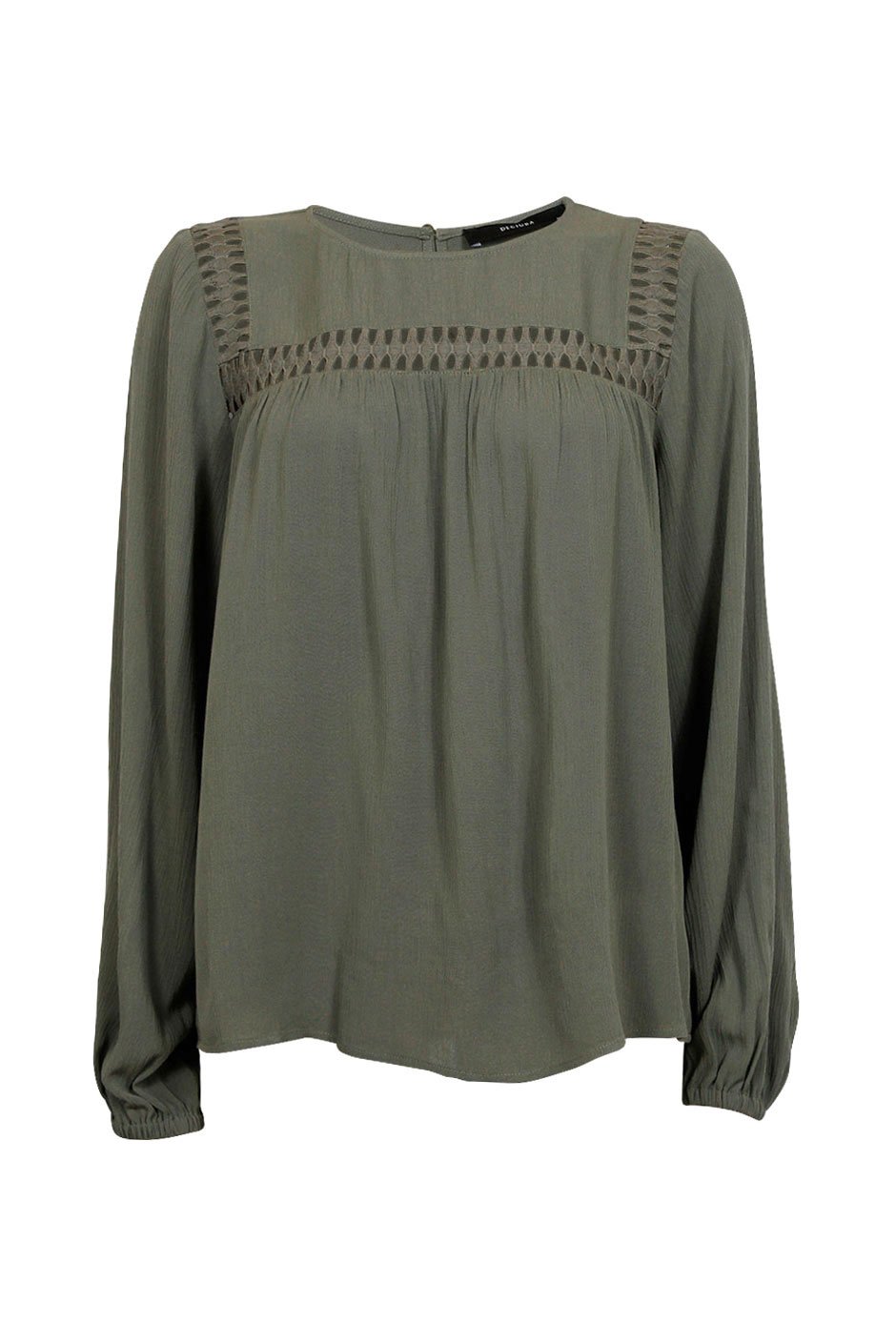 [TEST] Janelle Lace Trim Blouse