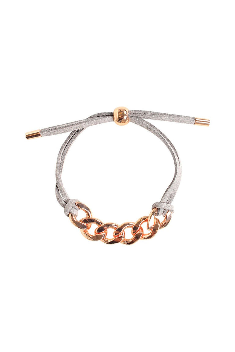 [TEST] Chain Link Suede Bracelet
