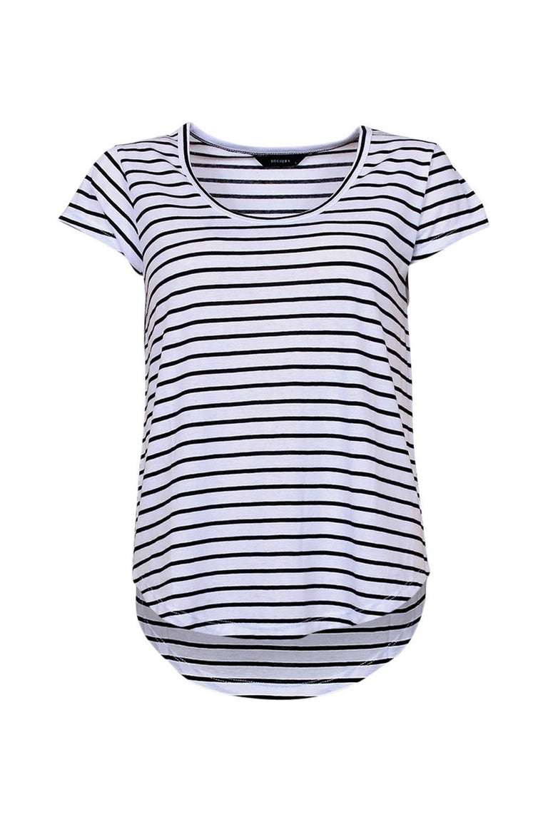 [TEST] Carrie Stripe Scoop Neck Tee