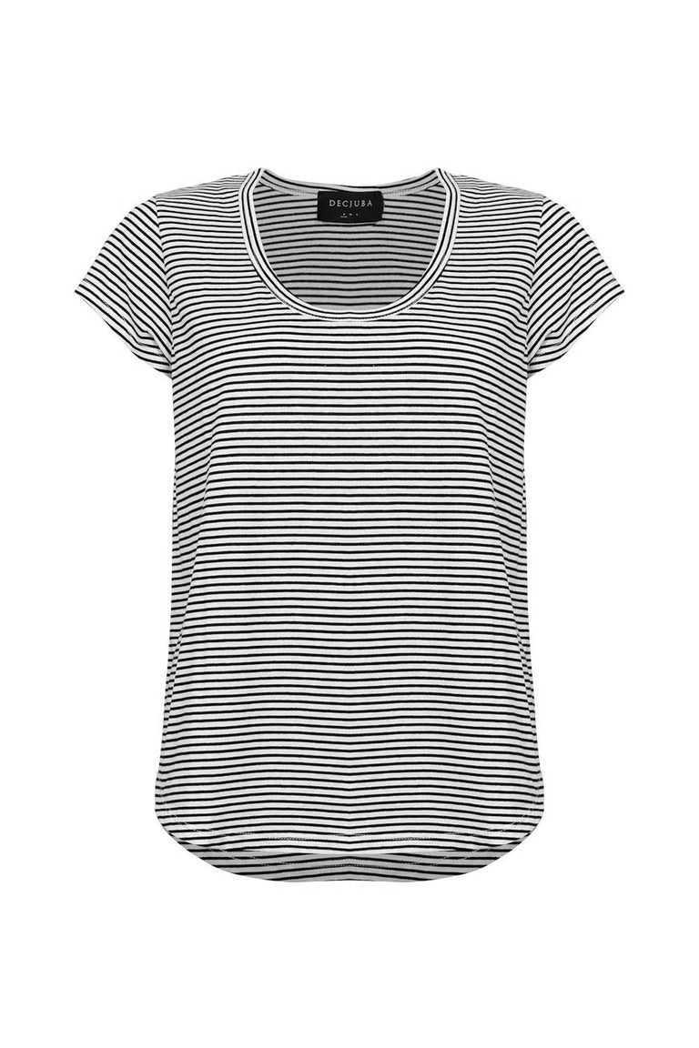 [TEST] Carrie Stripe Scoop Neck Tee