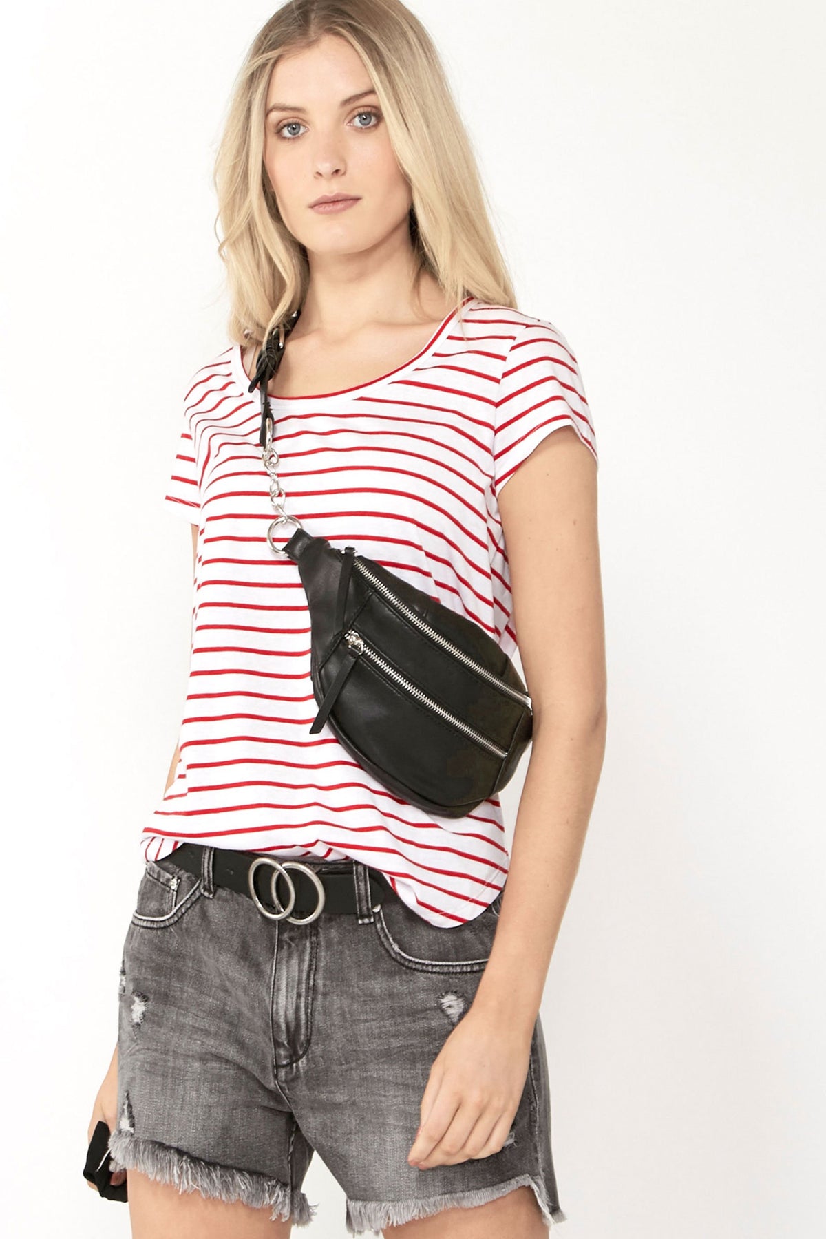 [TEST] Carrie Stripe Scoop Neck Tee
