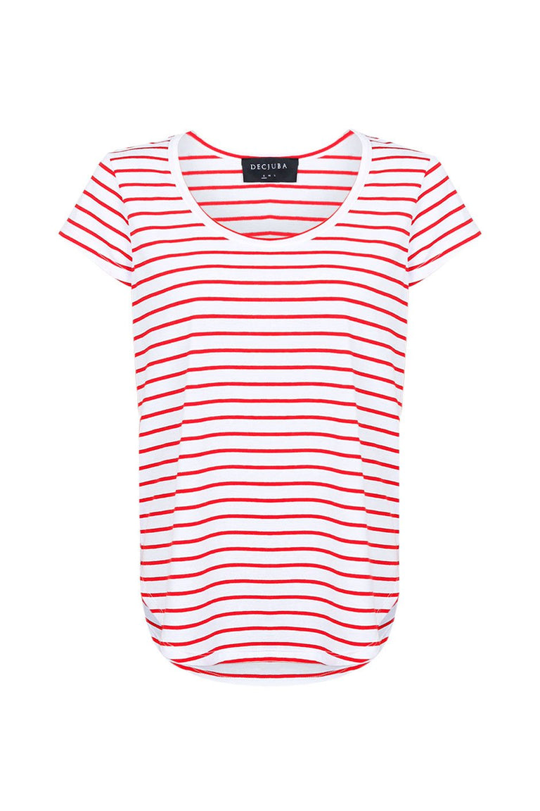 [TEST] Carrie Stripe Scoop Neck Tee