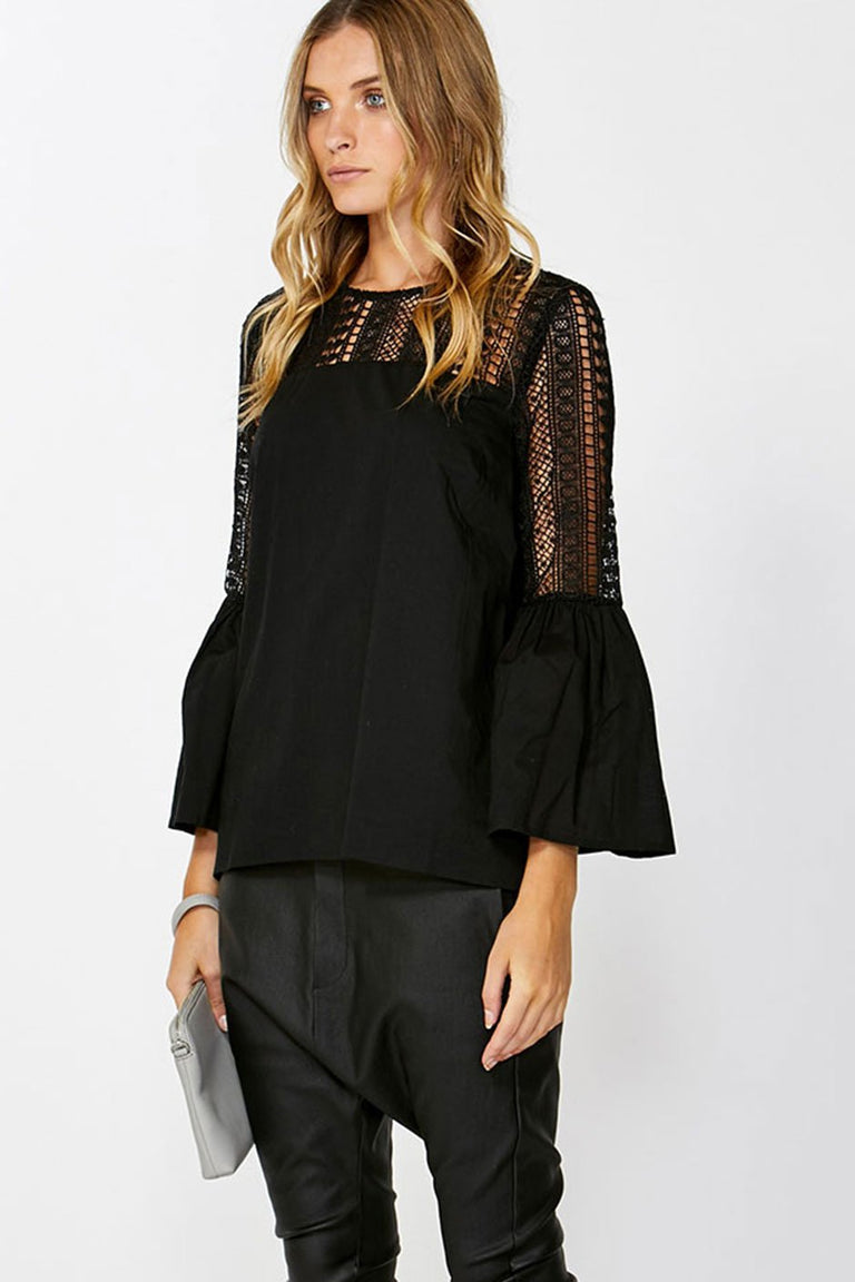 [TEST] O/E Amy Lace Flared Sleeve Top