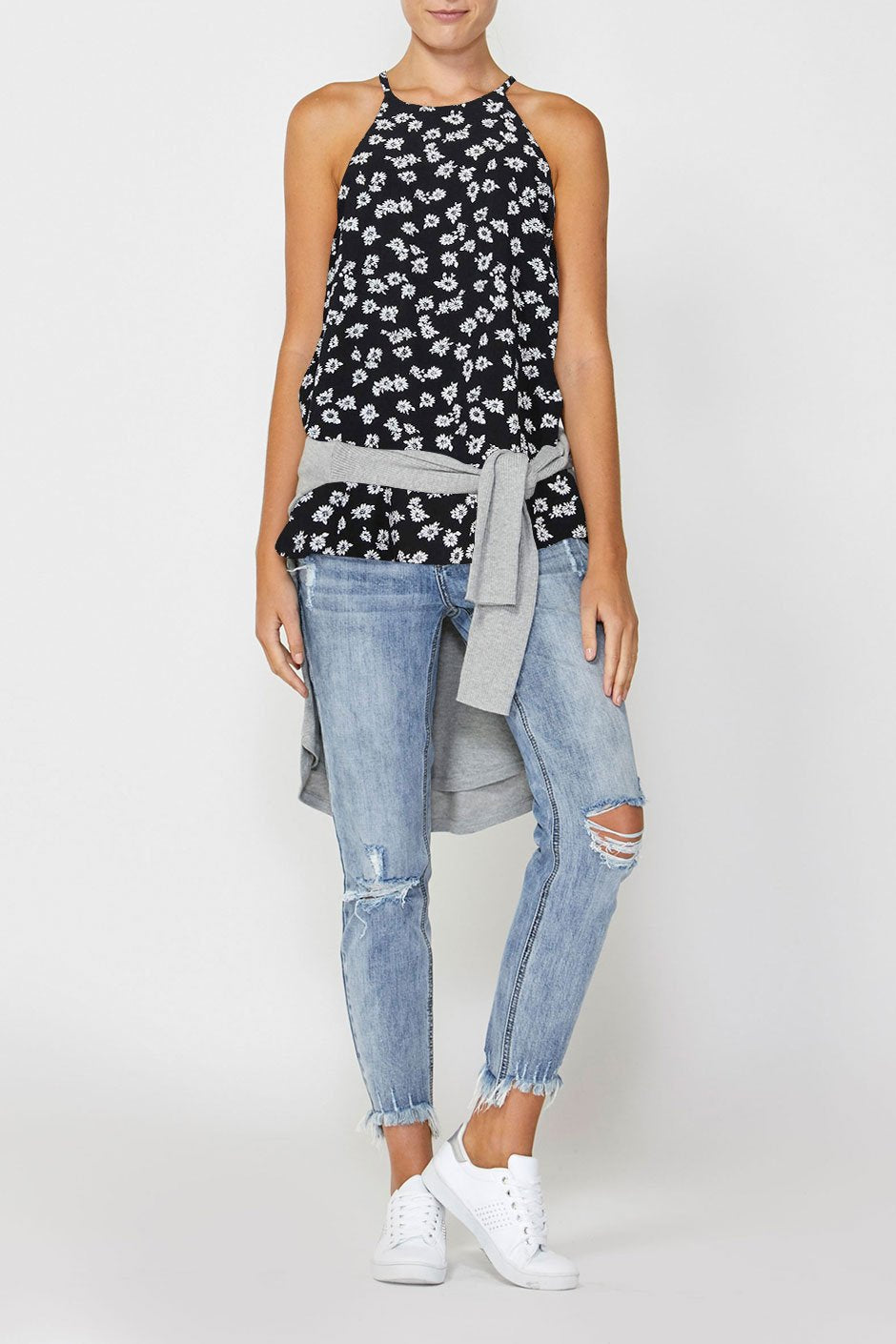 [TEST] Emma Print Cutaway Top