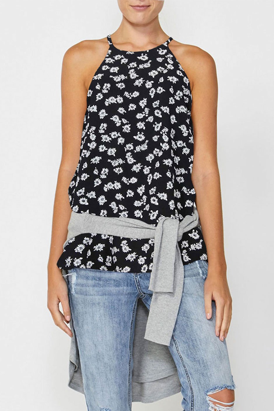 [TEST] Emma Print Cutaway Top
