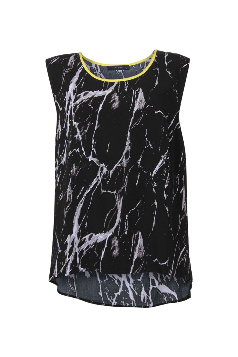 [TEST] Ally Pop Trim Marble Print Top