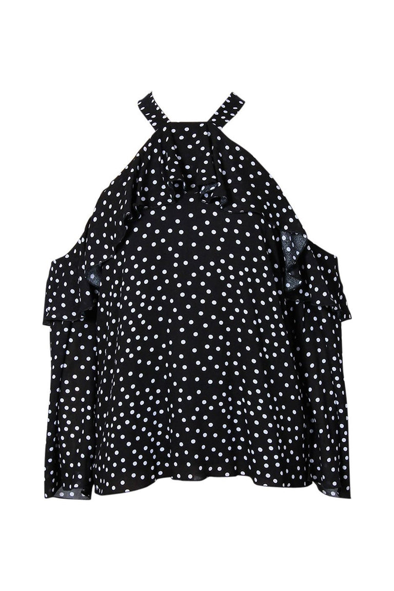 [TEST] Eliana Split Shoulder Spot Top
