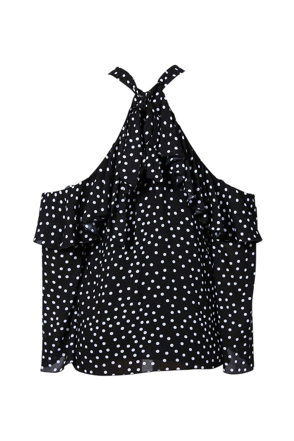 [TEST] Eliana Split Shoulder Spot Top